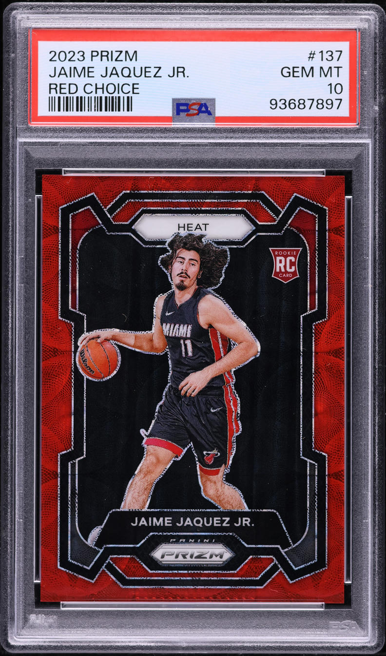 2023 Panini Prizm Red Choice Jaime Jaquez Jr. ROOKIE /88 #137 PSA 10 GEM MINT