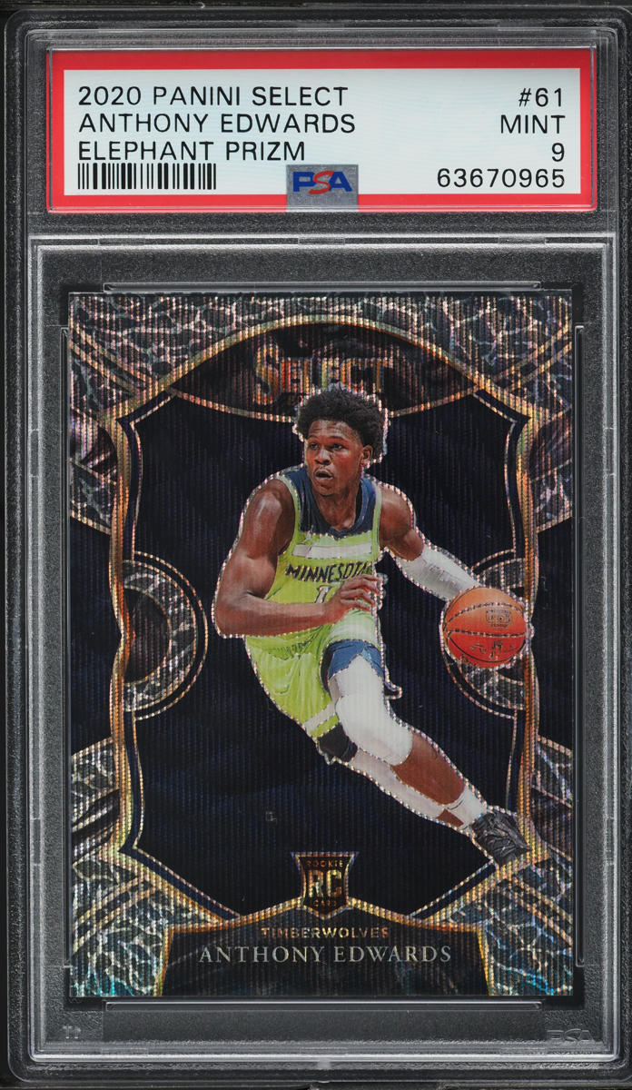 2020 Select Concourse Elephant Prizm Anthony Edwards ROOKIE #61 PSA 9 MINT