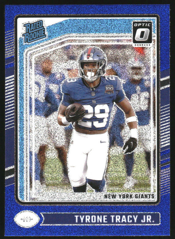 2024 Panini Donruss Optic Blue Glitter #259 Tyrone Tracy Jr. Rated Rookie RC
