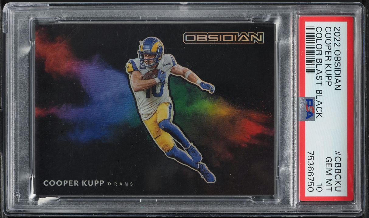 2022 Panini Obsidian Color Blast Black Cooper Kupp #CBBCKU PSA 10 GEM MINT