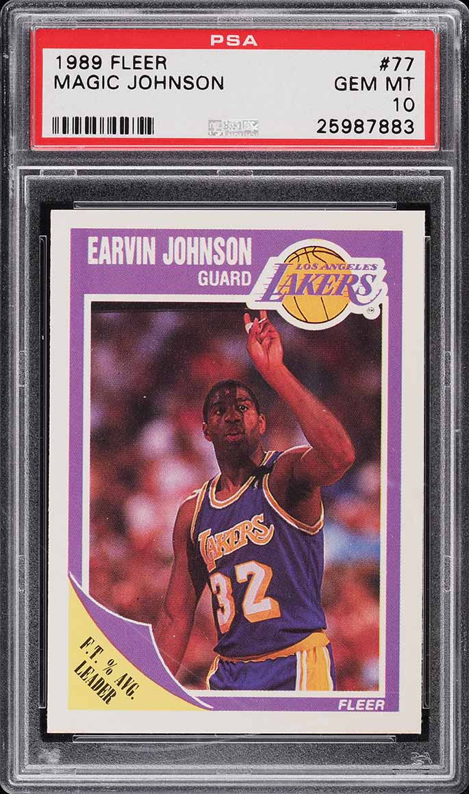 1989 Fleer Basketball Magic Johnson #77 PSA 10 GEM MINT