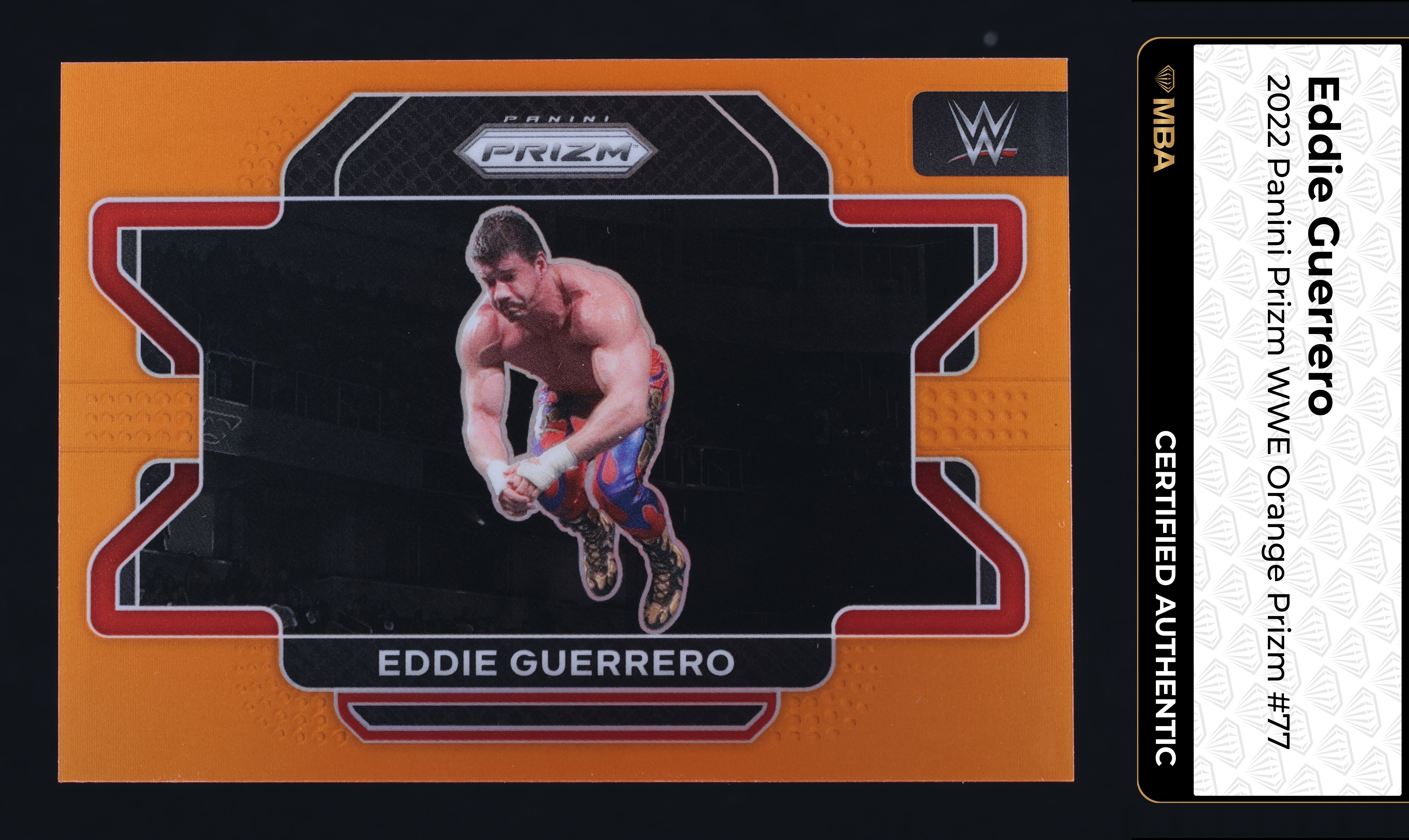 2022 Panini Prizm WWE Orange Eddie Guerrero 99/99 #77 MBA AUTH