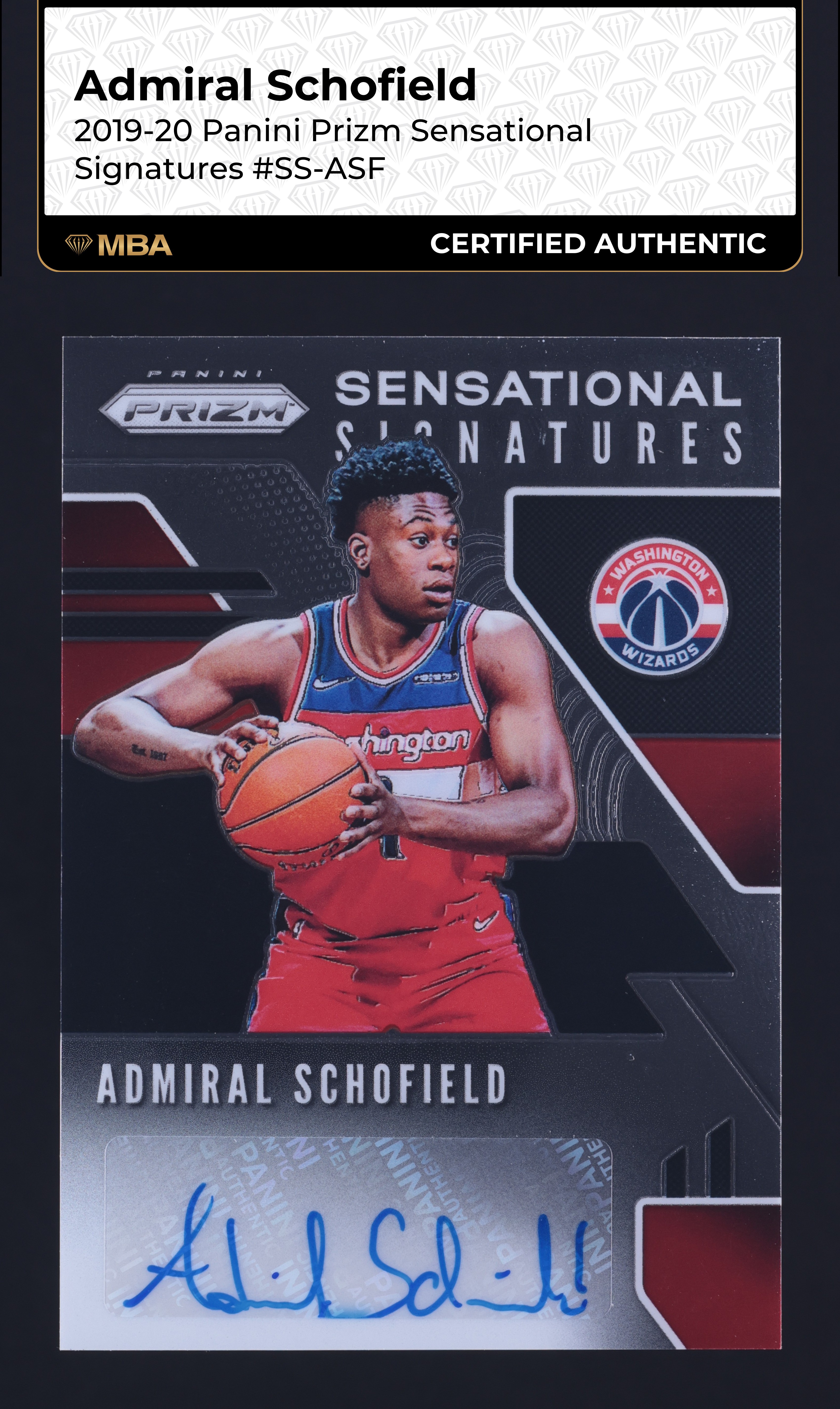 2019 Panini Prizm Sensational Admiral Schofield ROOKIE AUTO #SS-ASF MBA AUTH