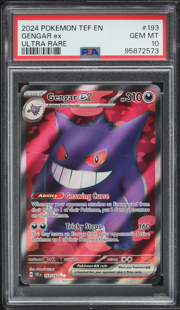 2024 Pokemon SV Temporal Forces Full Art Gengar ex #193 PSA 10 GEM MINT