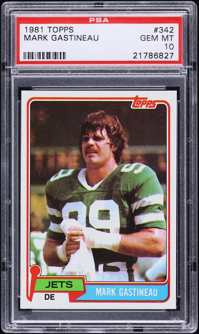 1981 Topps Football Mark Gastineau ROOKIE #342 PSA 10 GEM MINT