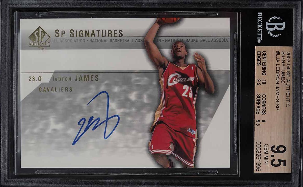 2003 SP Authentic Signatures LeBron James ROOKIE RC AUTO #LJA BGS 9.5 GEM MINT