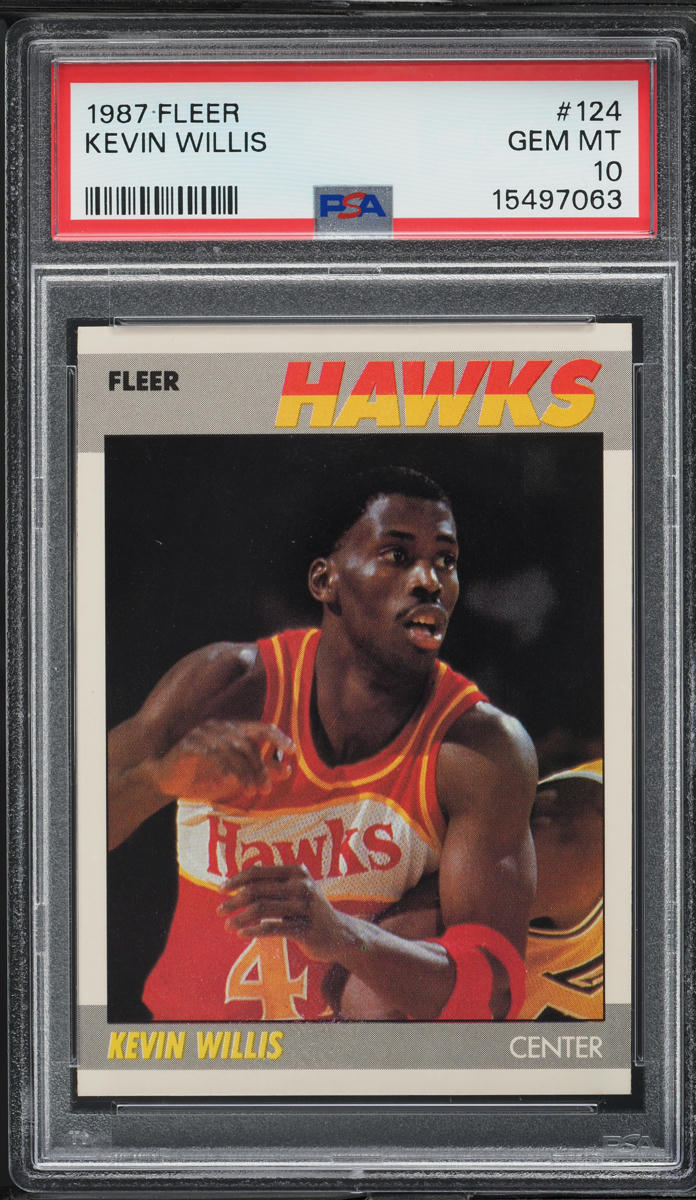 1987 Fleer Basketball Kevin Willis #124 PSA 10 GEM MINT