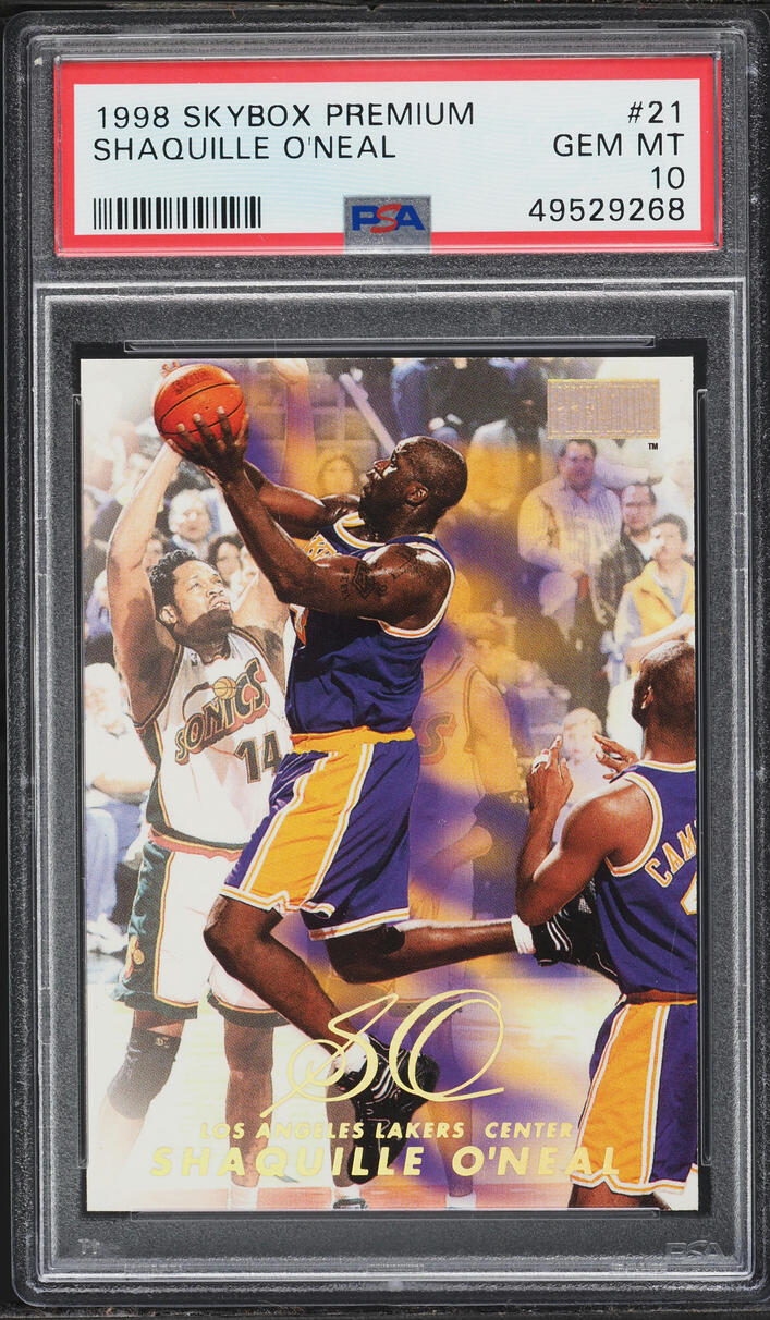 1998 Skybox Premium Shaquille O'Neal #21 PSA 10 GEM MINT