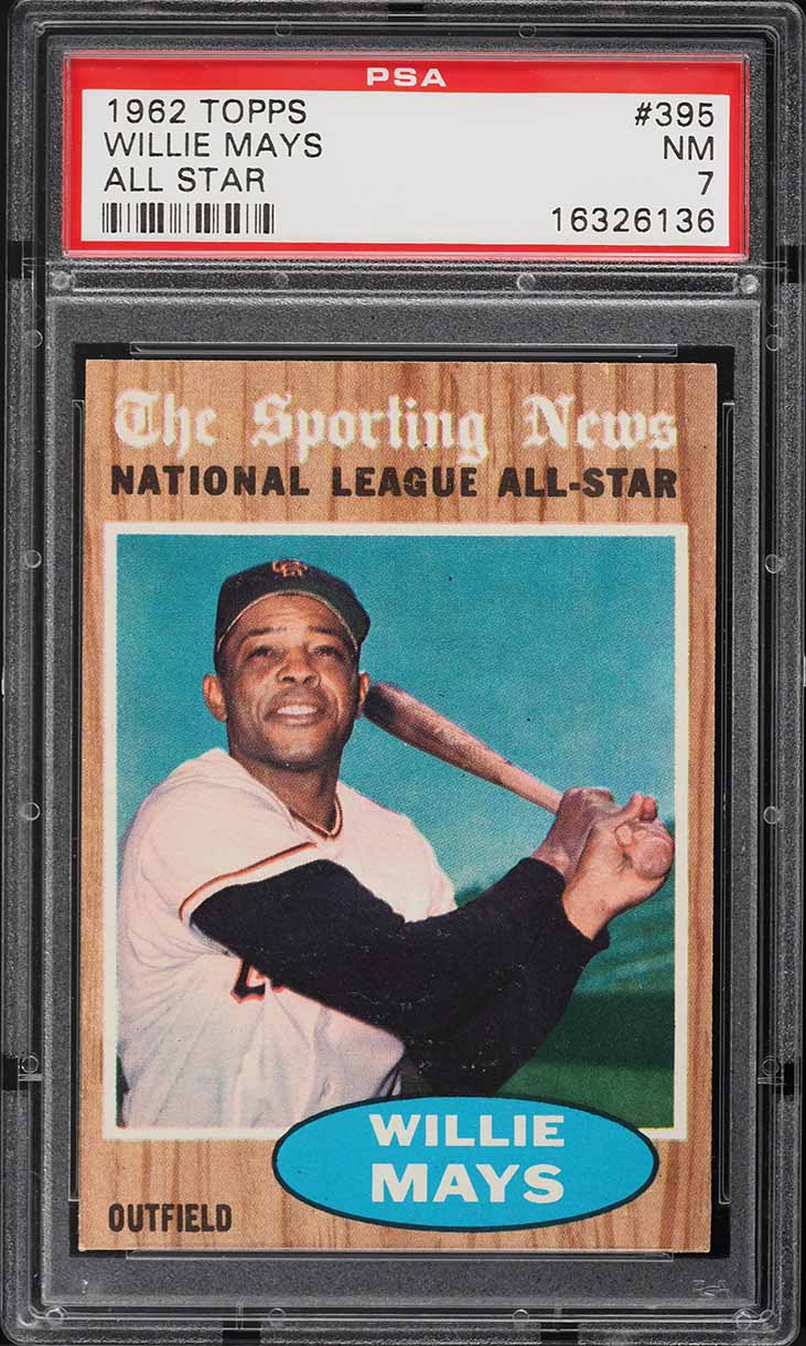 1962 Topps Willie Mays ALL-STAR #395 PSA 7 NRMT