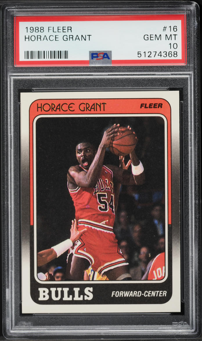 1988 Fleer Basketball Horace Grant ROOKIE #16 PSA 10 GEM MINT