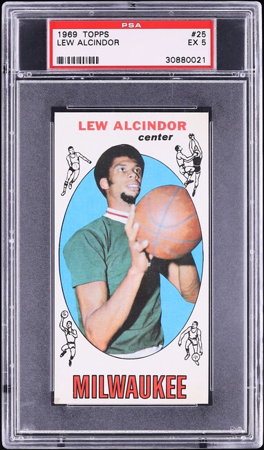 1969 Topps Basketball Lew Alcindor ROOKIE #25 PSA 5 EX
