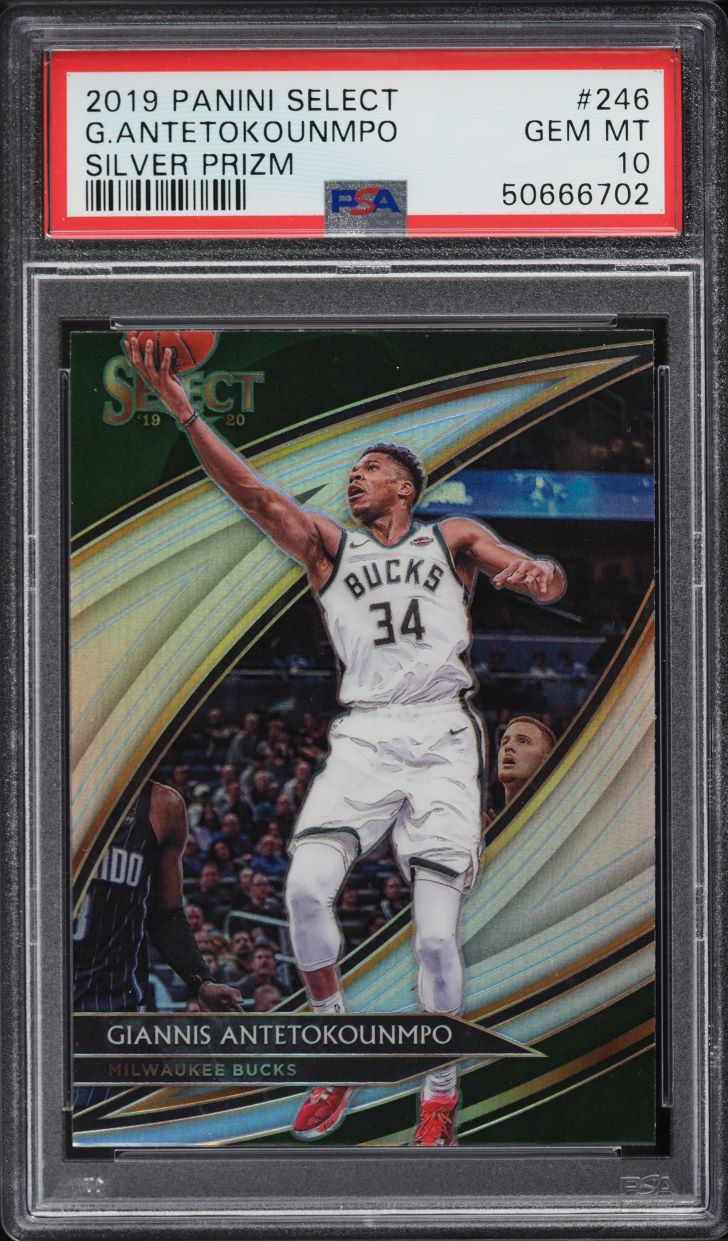 2019 Select Courtside Silver Prizm Giannis Antetokounmpo #246 PSA 10 GEM MINT