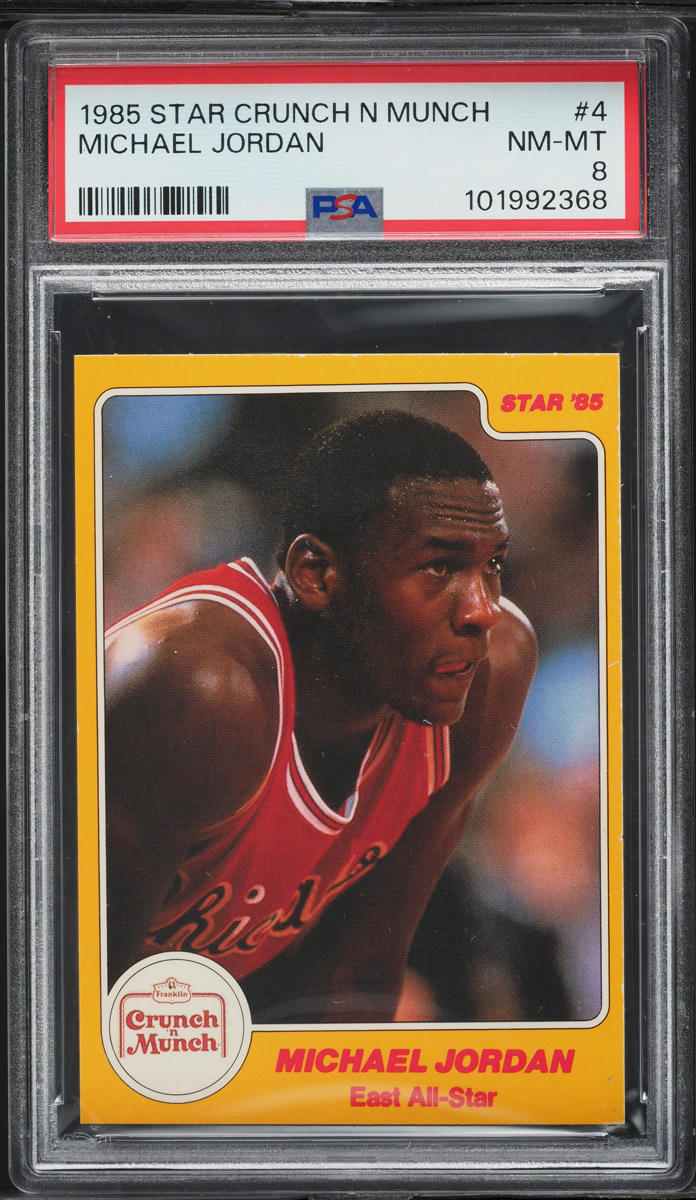 1985 Star Crunch N Munch All-Stars Michael Jordan ROOKIE #4 PSA 8 NM-MT