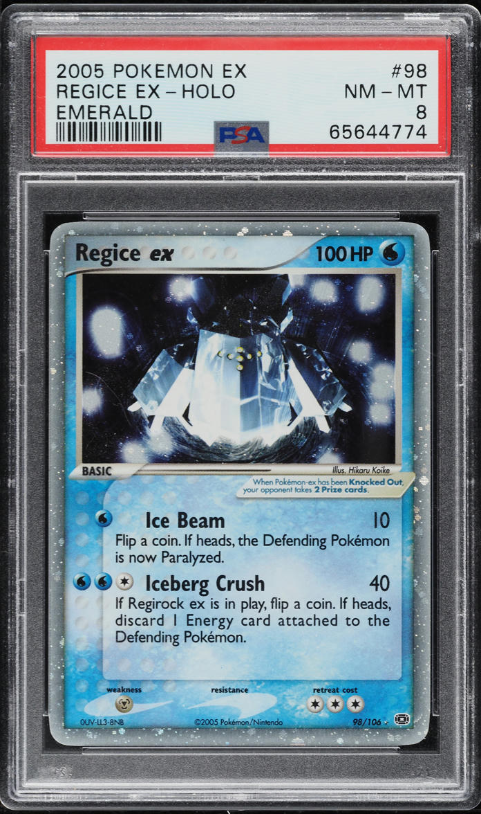2005 Pokemon EX Emerald Holo Regice Ex #98 PSA 8 NM-MT