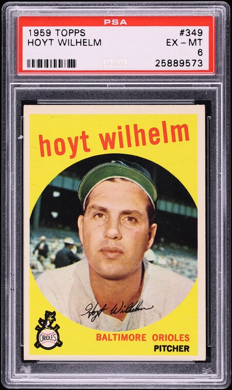 1959 Topps Hoyt Wilhelm #349 PSA 6 EXMT
