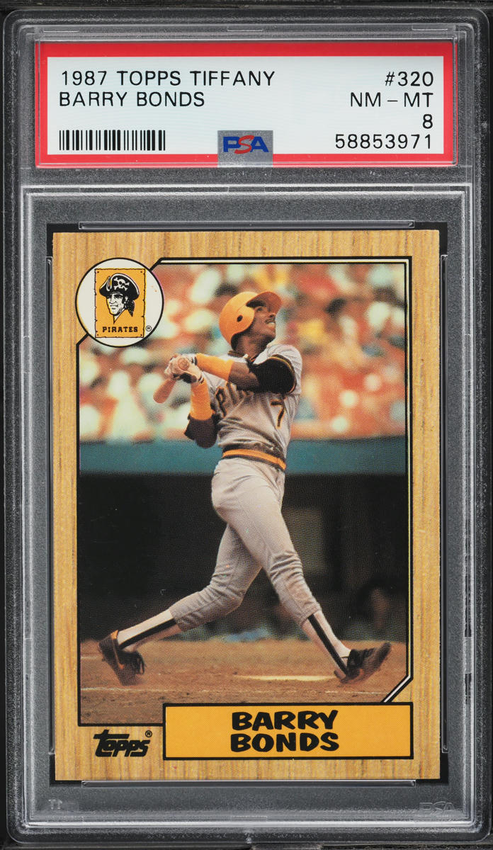 1987 Topps Tiffany Barry Bonds ROOKIE #320 PSA 8 NM-MT