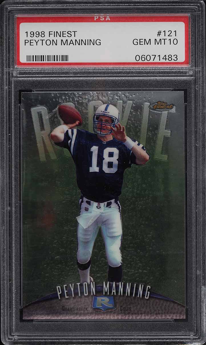 1998 Finest Football Peyton Manning ROOKIE #121 PSA 10 GEM MINT