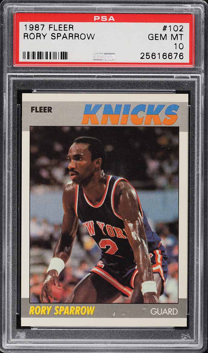 1987 Fleer Basketball Rory Sparrow #102 PSA 10 GEM MINT