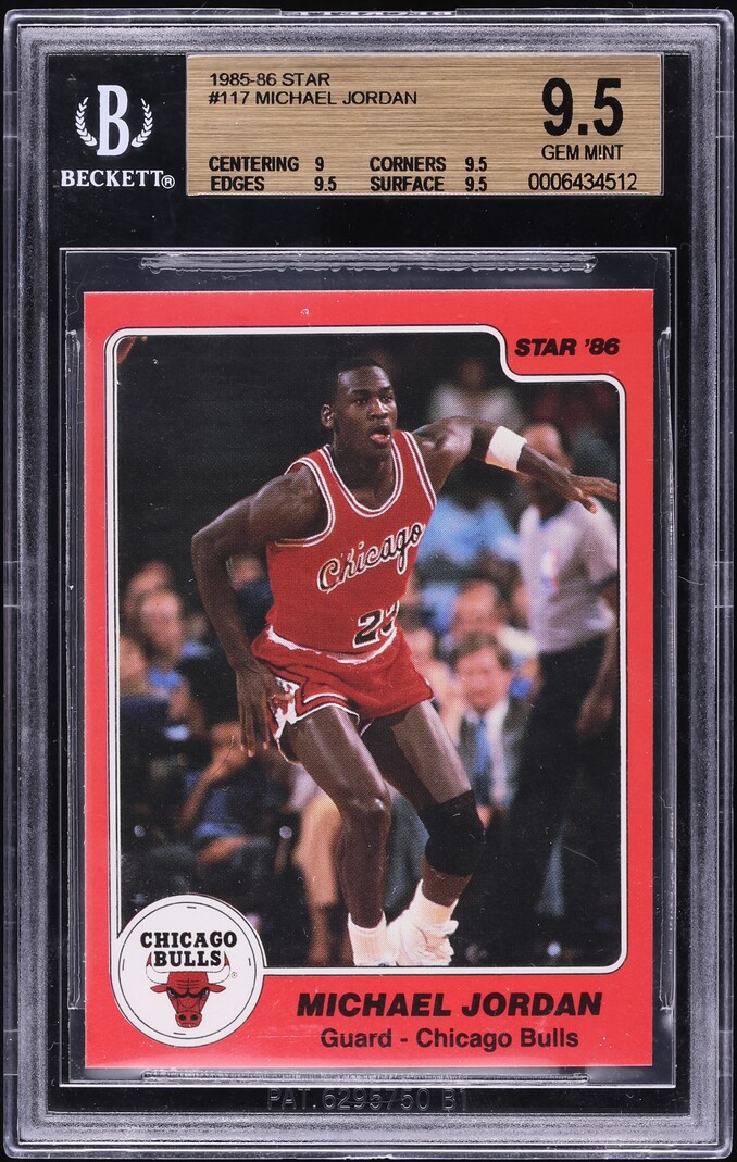 1985 Star Basketball Michael Jordan ROOKIE #117 BGS 9.5 GEM MINT