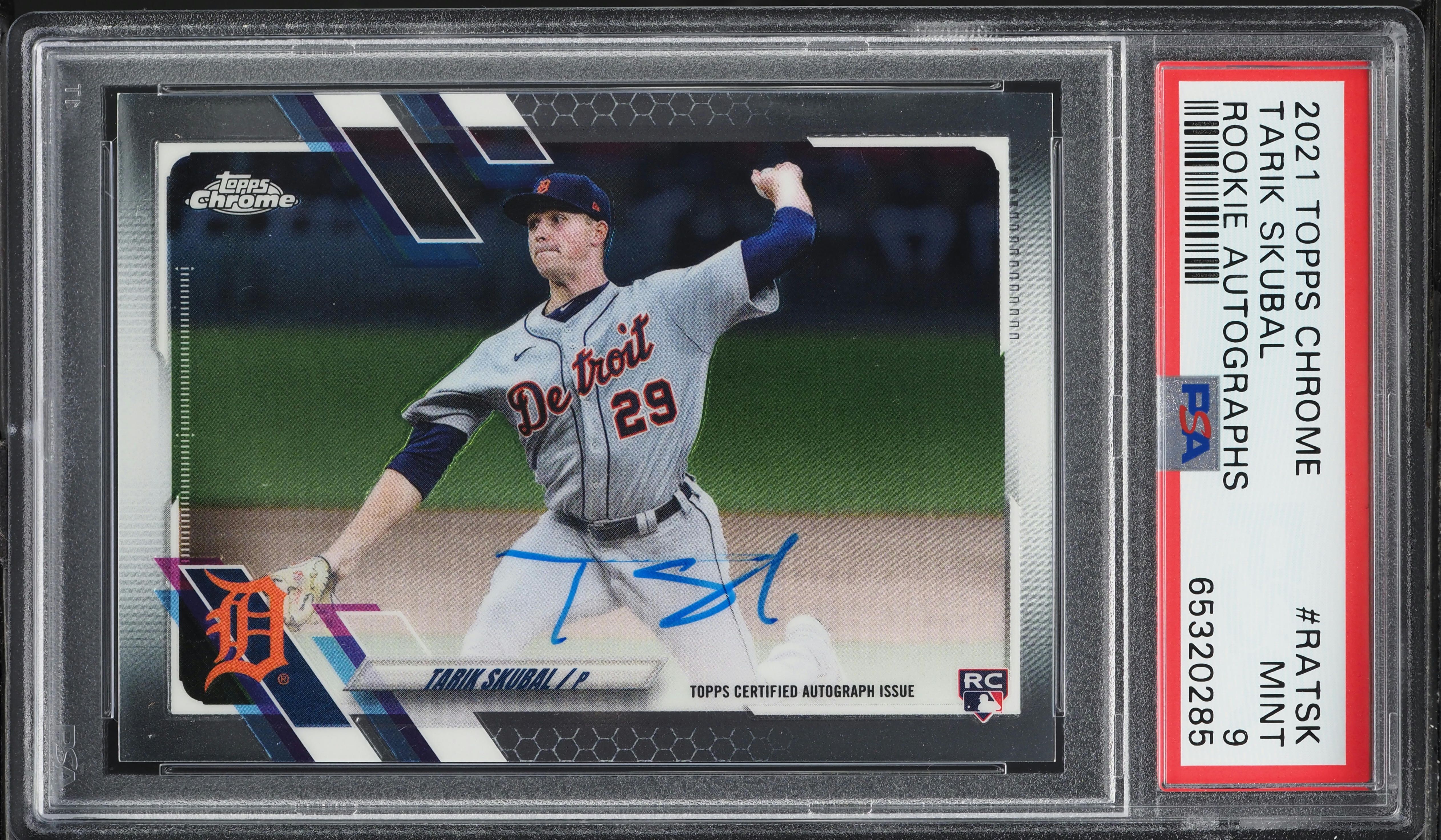 2021 Topps Chrome Tarik Skubal ROOKIE AUTO #RATSK PSA 9 MINT
