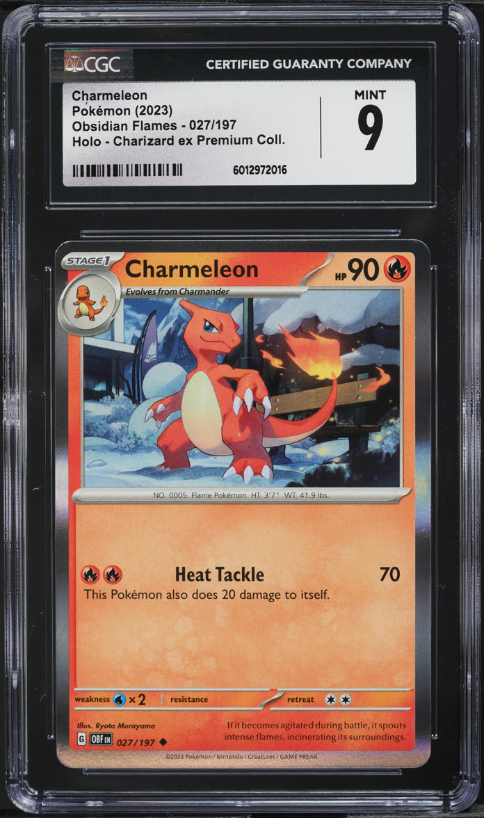 2023 Pokemon SV Obsidian Flames Charizard ex Premium Holo Charmeleon #27 CGC 9