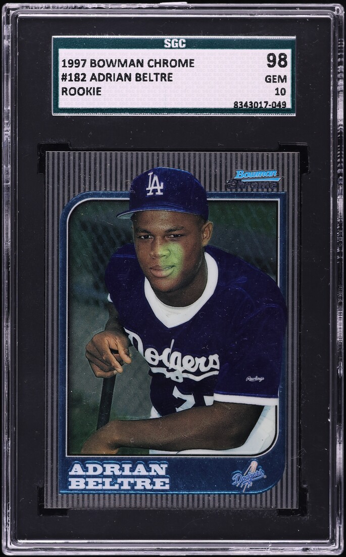 1997 Bowman Chrome Adrian Beltre ROOKIE #182 SGC 10 GEM MINT
