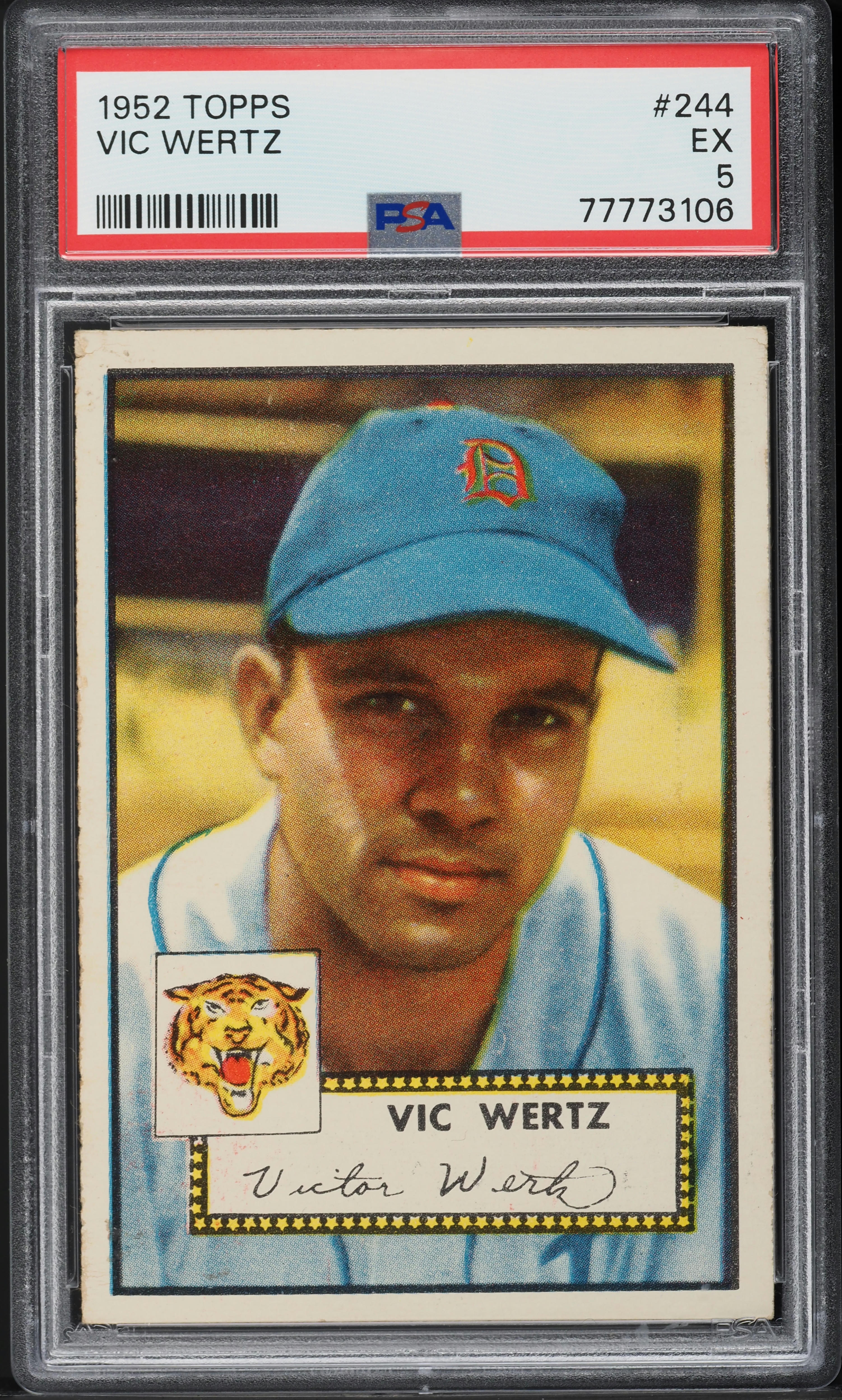 1952 Topps Vic Wertz #244 PSA 5 EX