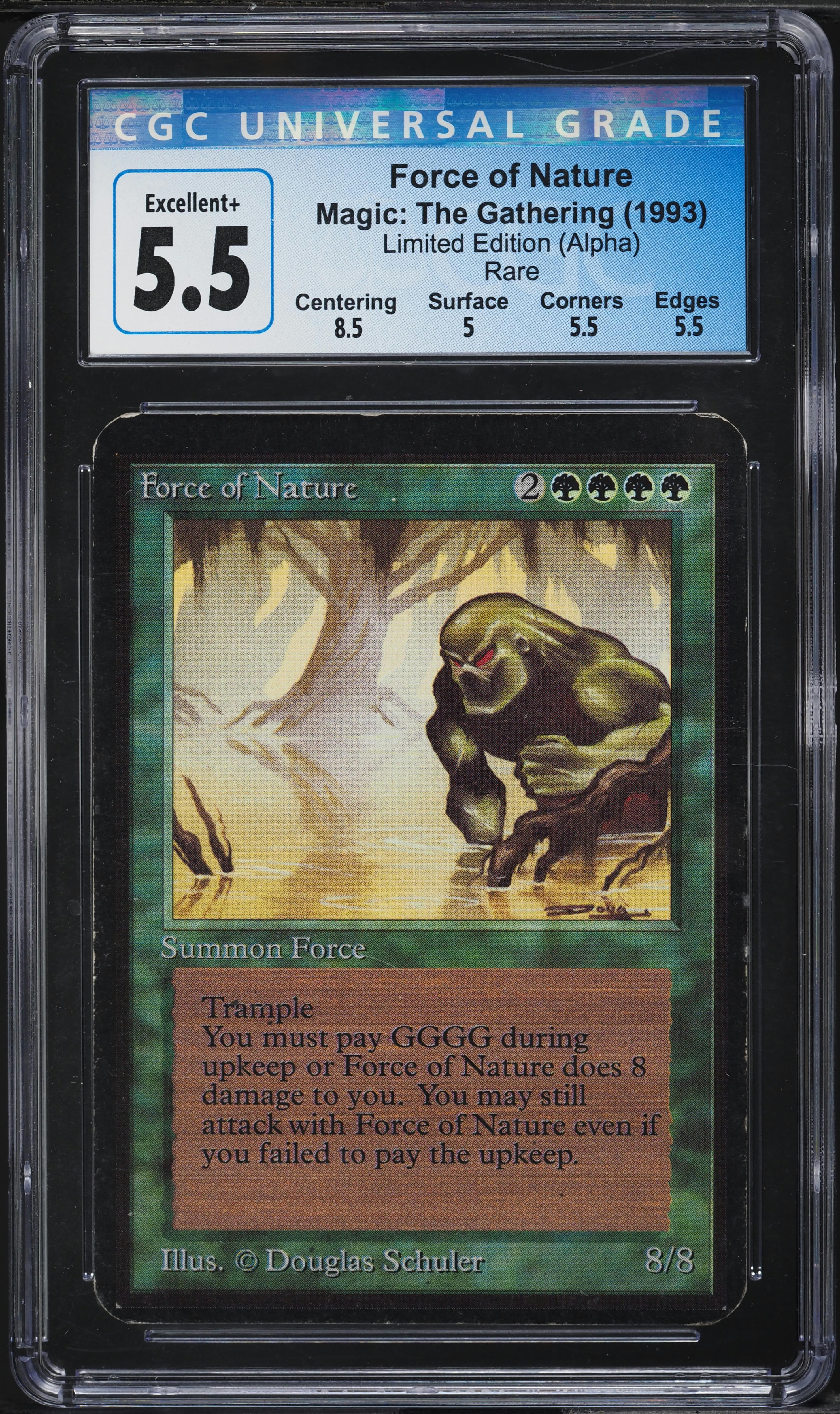 1993 Magic The Gatherint MTG Alpha Force Of Nature CGC 5.5 EX+