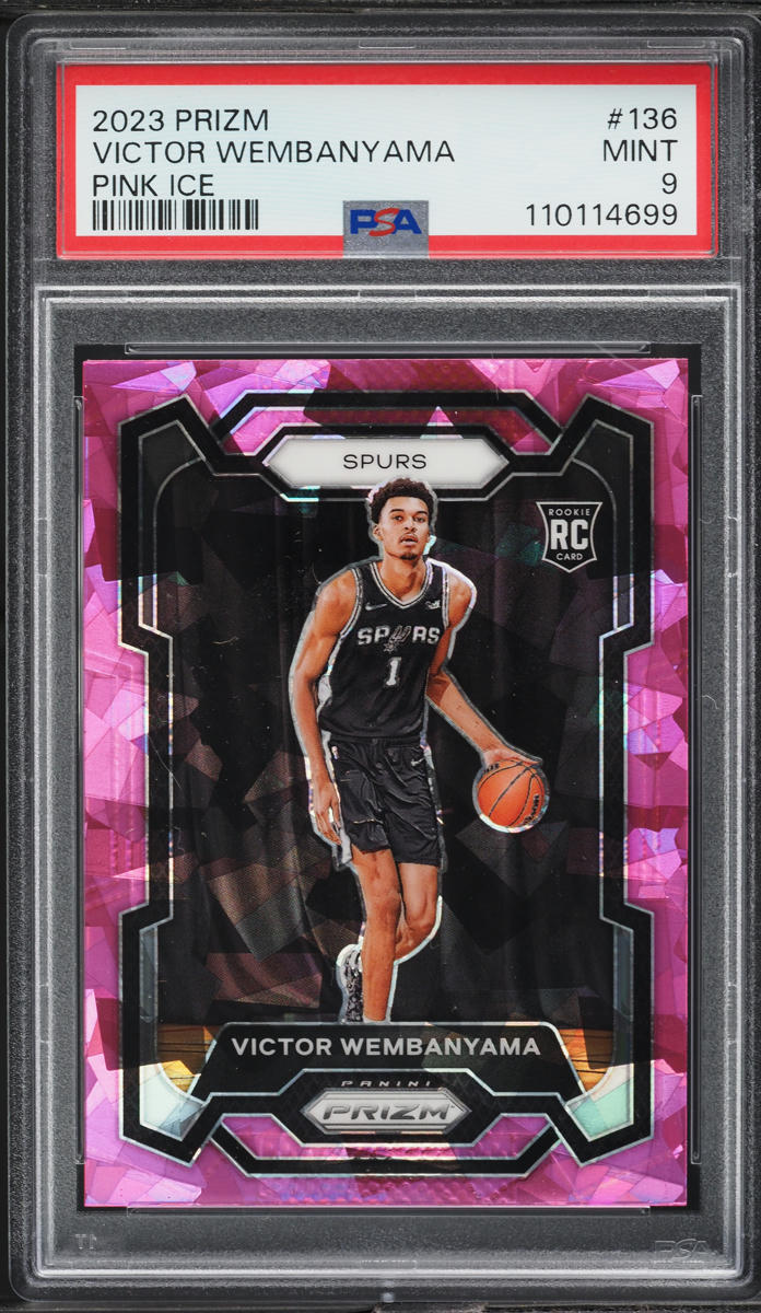 2023 Panini Prizm Pink Ice Victor Wembanyama ROOKIE #136 PSA 9 MINT