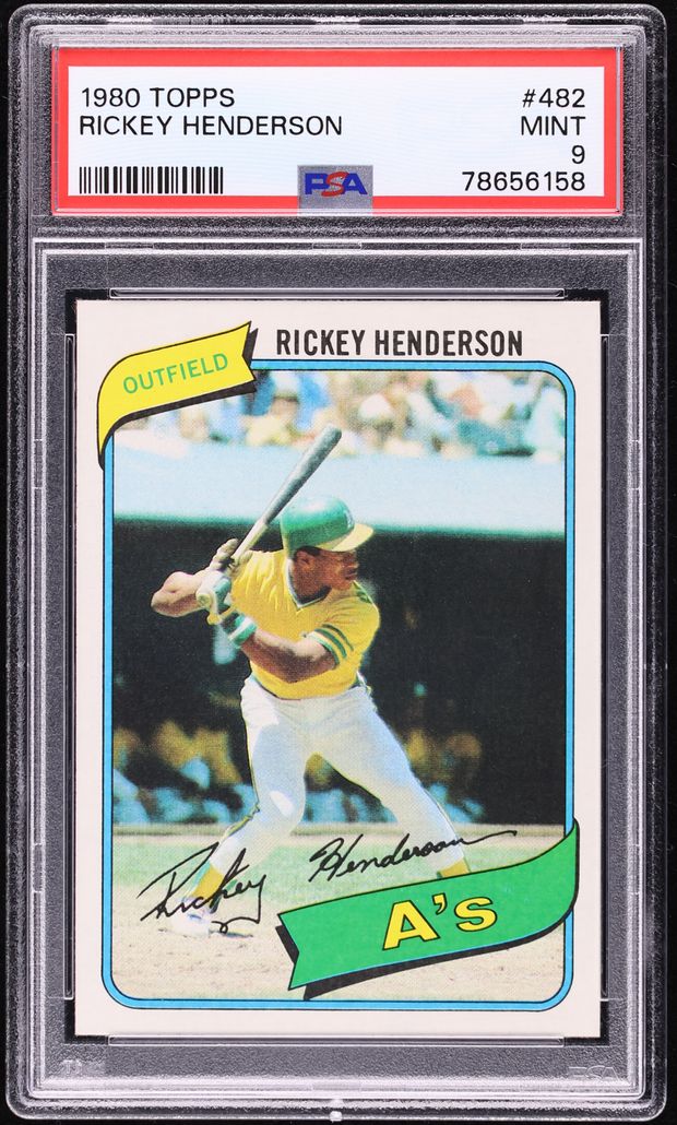 1980 Topps Rickey Henderson ROOKIE #482 PSA 9 MINT