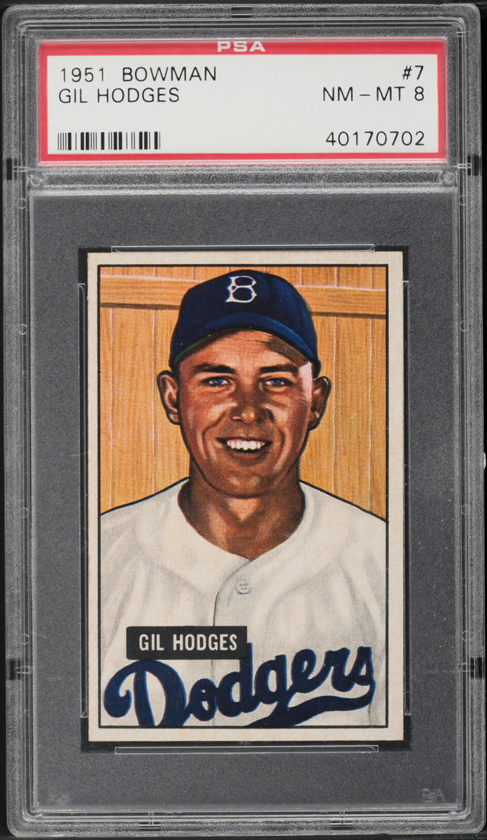 1951 Bowman Gil Hodges #7 PSA 8 NM-MT