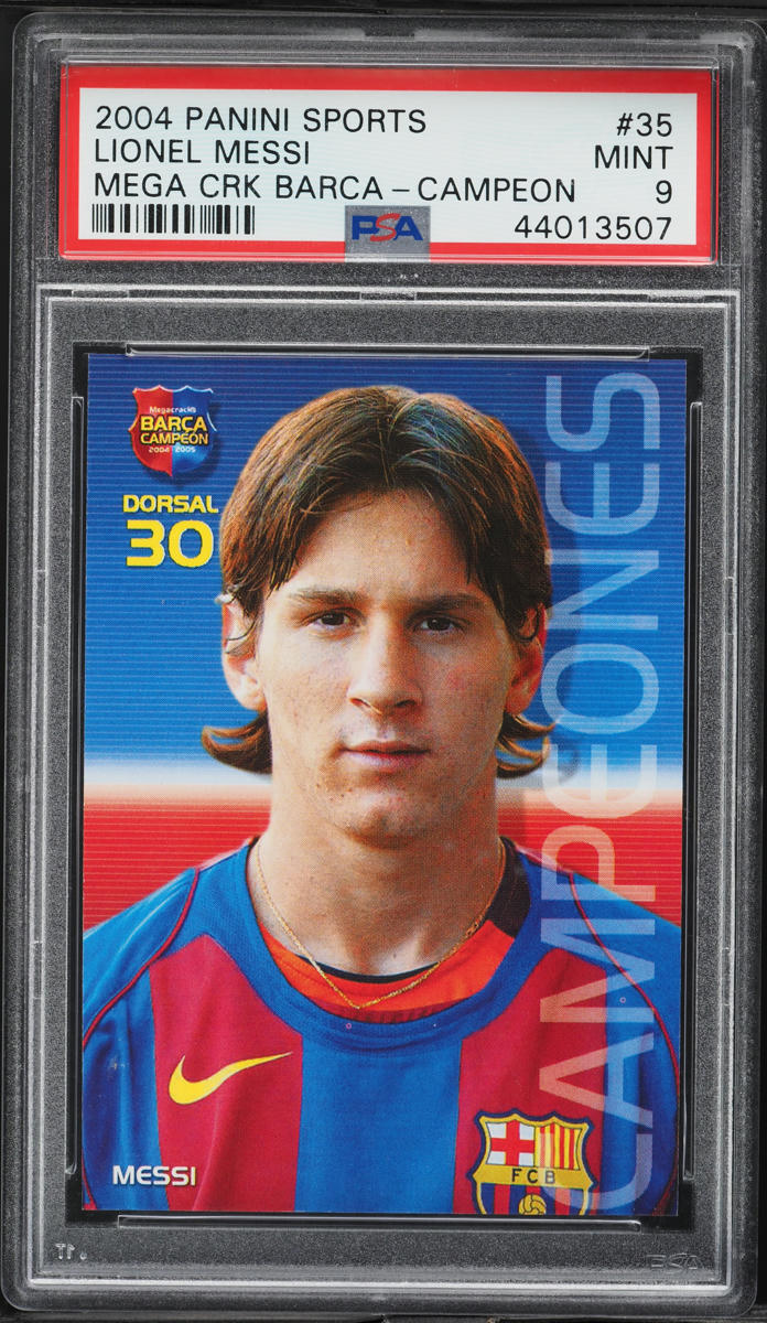 2004 Panini Sports Mega Cracks Campeon Lionel Messi ROOKIE #35 PSA 9 MINT