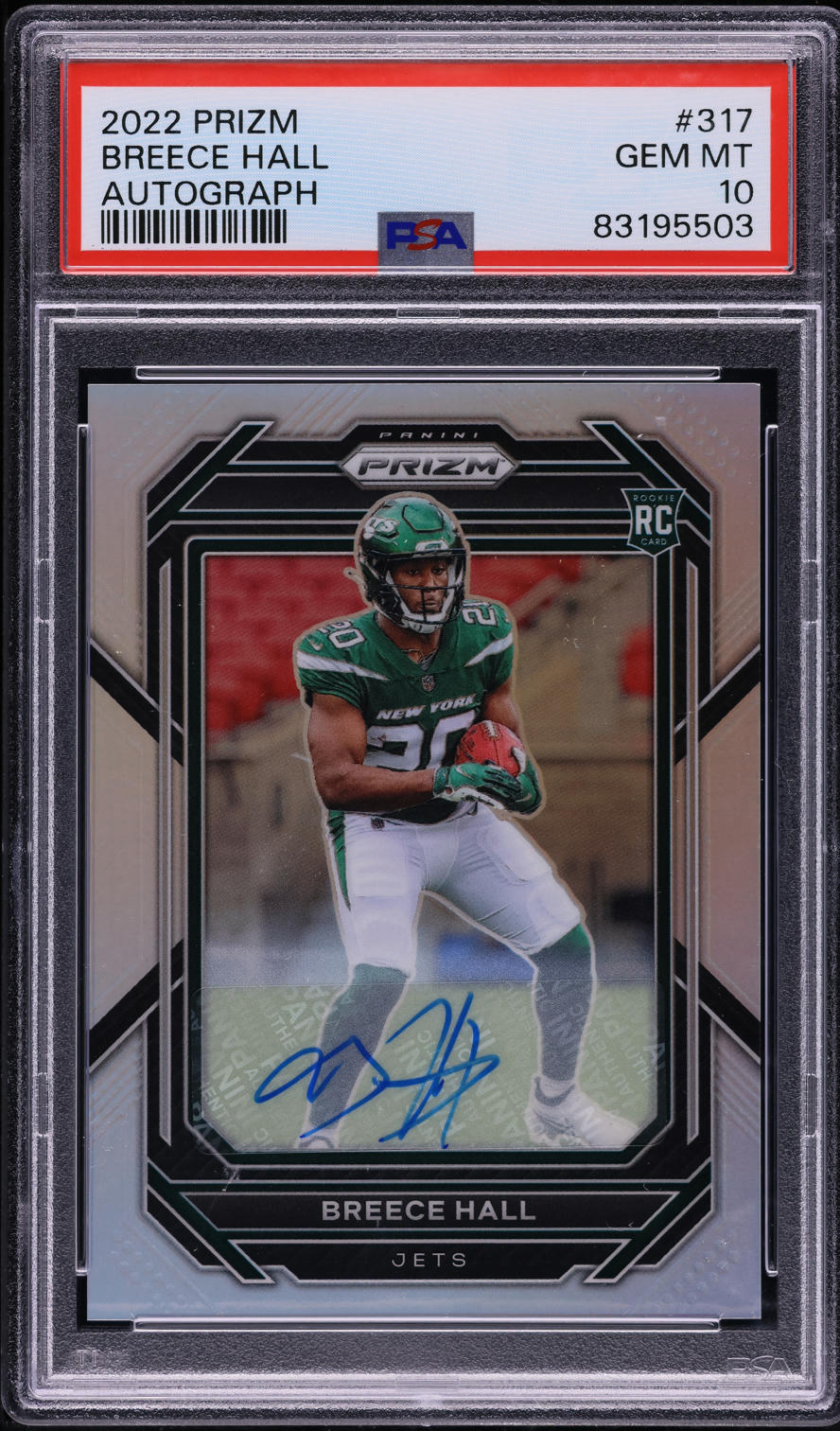 2022 Panini Prizm Breece Hall ROOKIE AUTO #317 PSA 10 GEM MINT