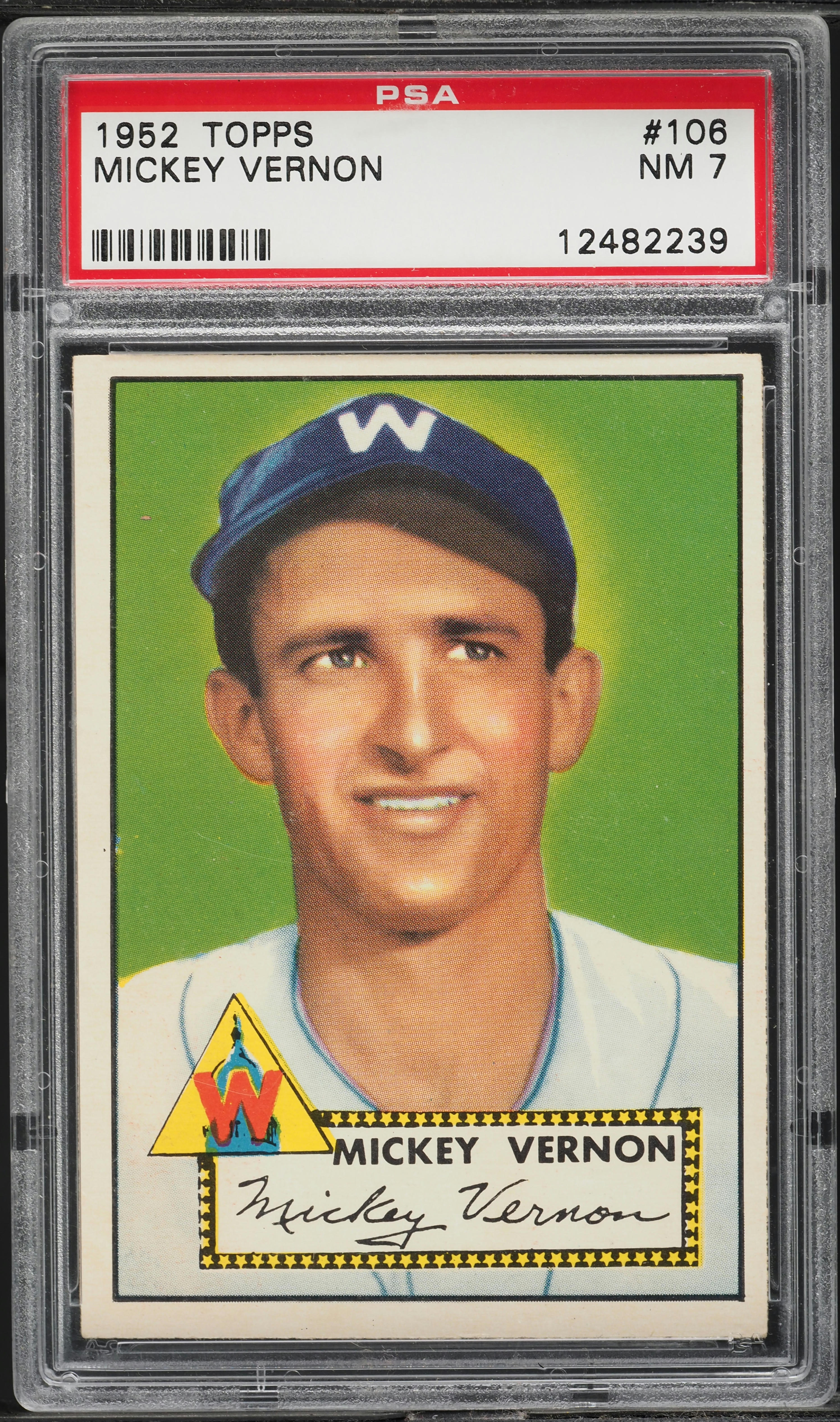 1952 Topps Mickey Vernon #106 PSA 7 NRMT
