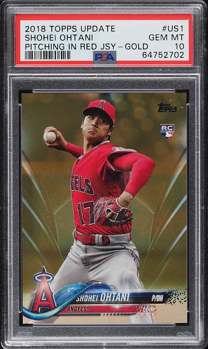 2018 Topps Update Pitching Gold Shohei Ohtani ROOKIE /2018 #US1 PSA 10 GEM MINT