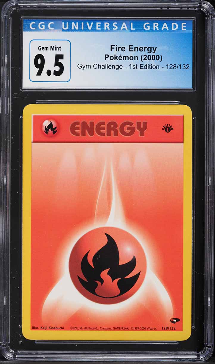 2000 Pokemon Gym Challenge 1st Edition Fire Energy #128 CGC 9.5 GEM MINT