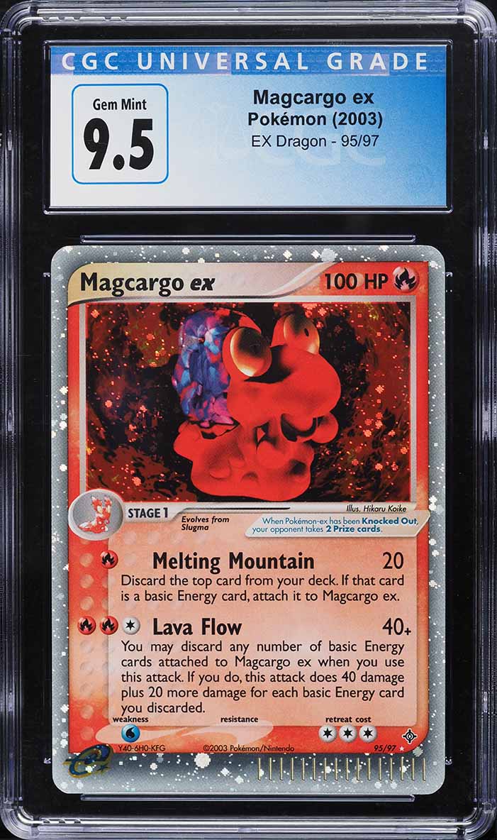 2003 Pokemon EX Dragon Holo Magcargo ex #95 CGC 9.5 GEM MINT