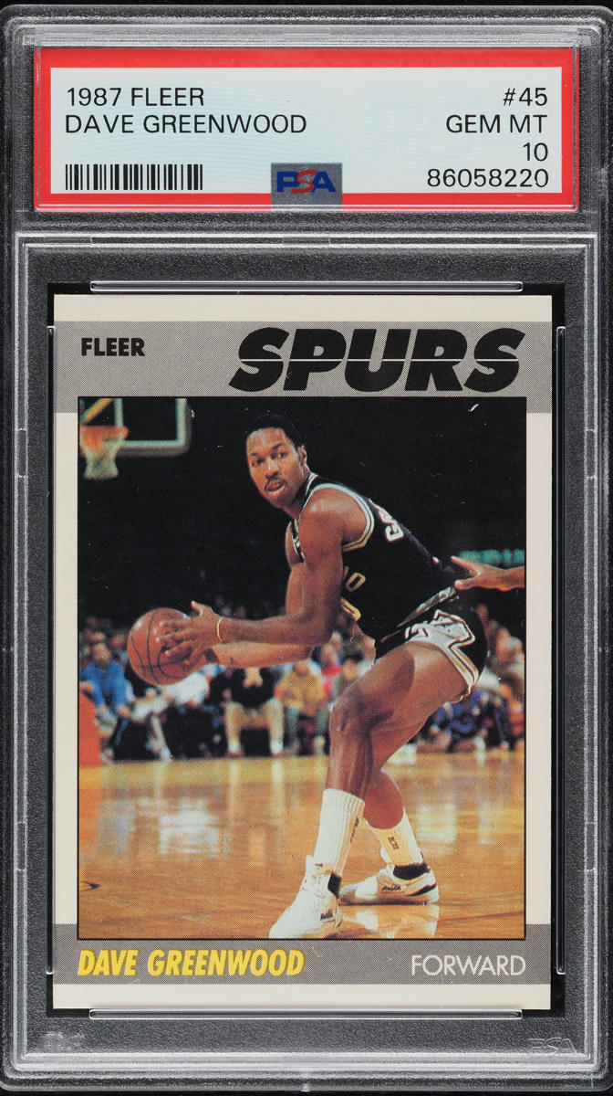 1987 Fleer Basketball Dave Greenwood #45 PSA 10 GEM MINT