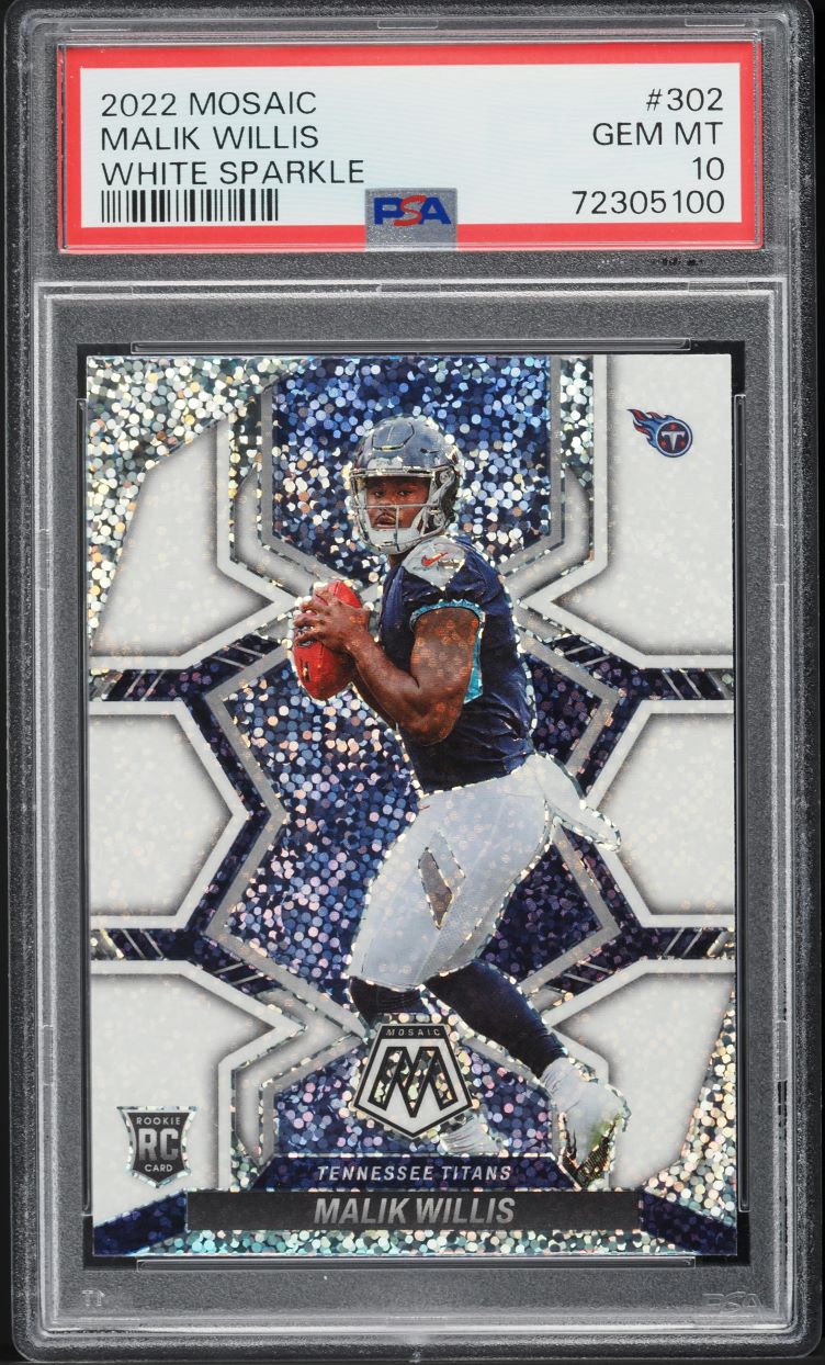 2022 Panini Mosaic White Sparkle Malik Willis ROOKIE #302 PSA 10 GEM MINT