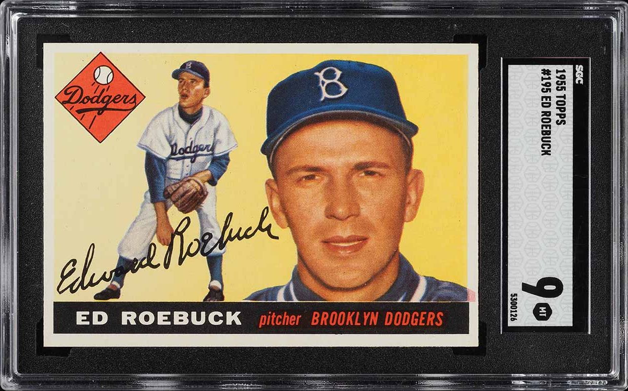1955 Topps Ed Roebuck #195 SGC 9 MINT