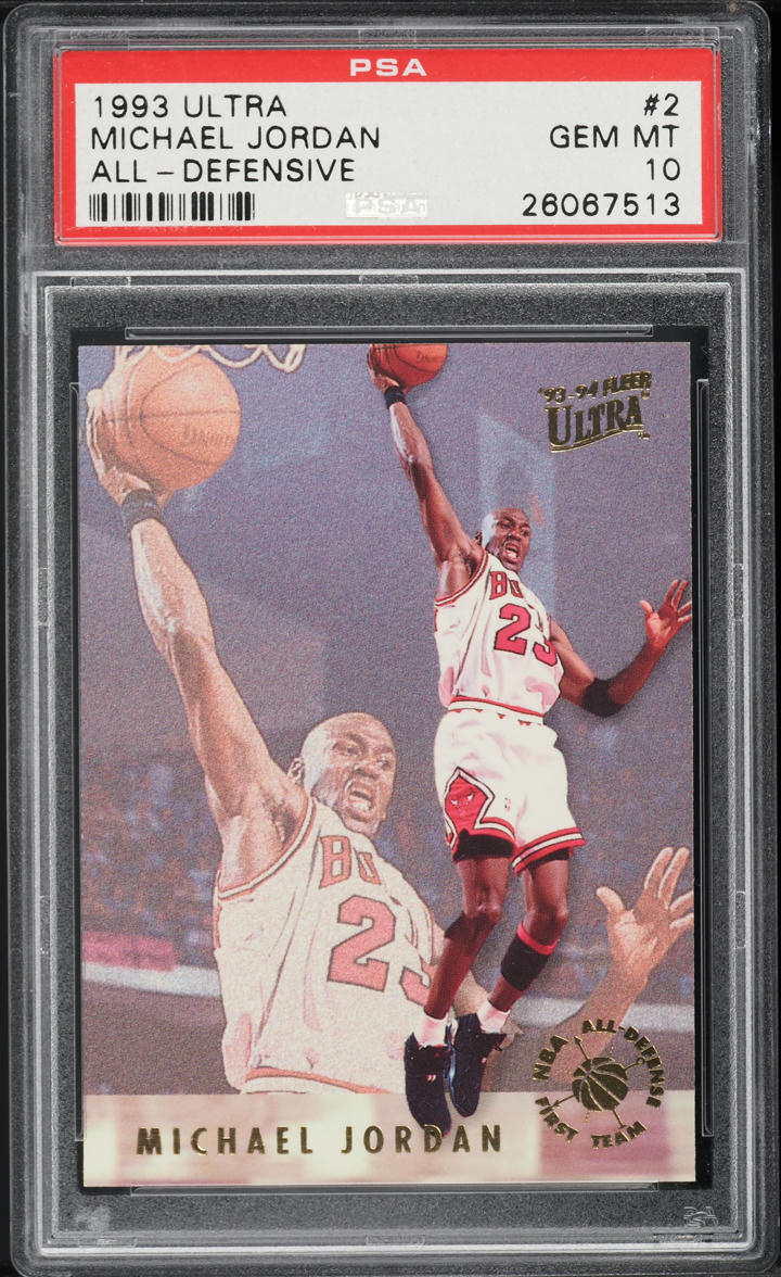 1993 Ultra All-Defensive Michael Jordan #2 PSA 10 GEM MINT