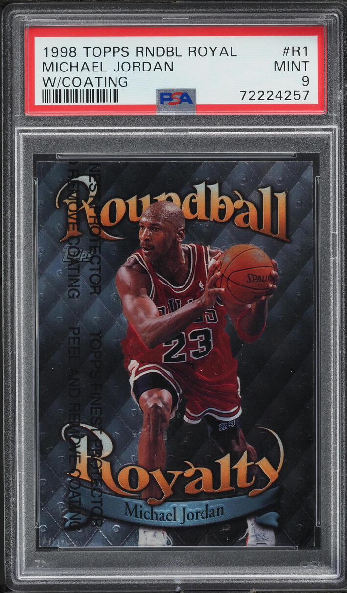 1998 Topps Roundball Royalty w/ Coating Michael Jordan #R1 PSA 9 MINT