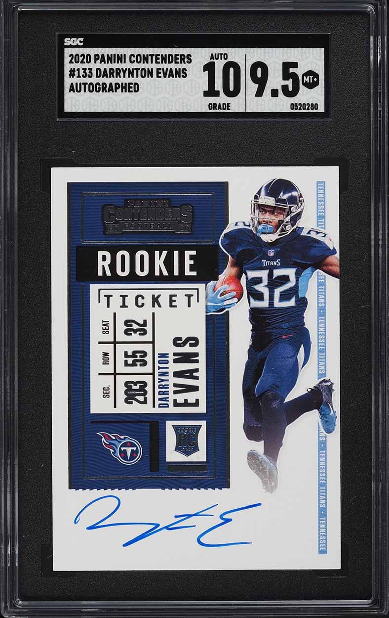 Darrynton Evans #133 2020 Panini Obsidian Football Rookie Autos