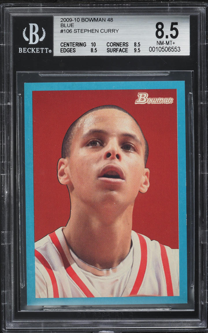 2009 Bowman '48 Blue Stephen Curry ROOKIE /1948 #106 BGS 8.5 NM-MT+