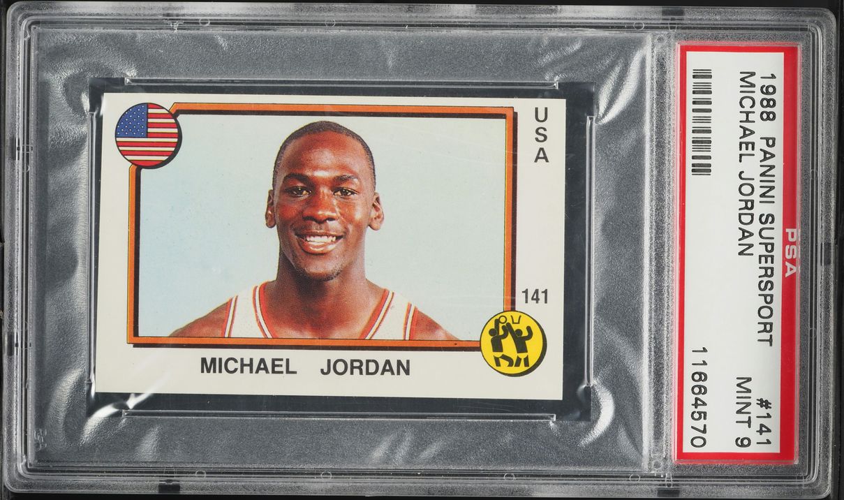 1988 Panini Supersport Italian Michael Jordan #141 PSA 9 MINT