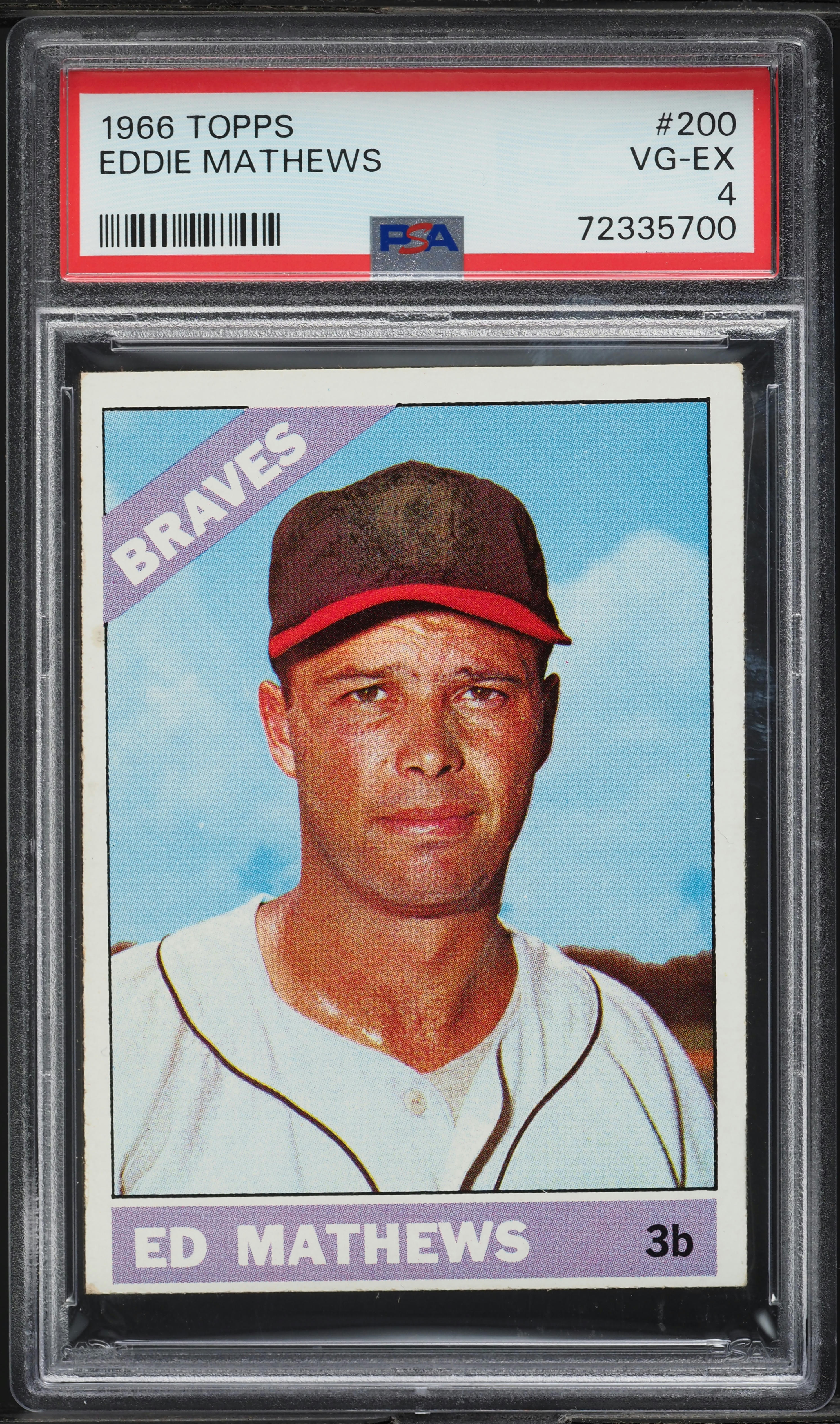 1966 Topps Eddie Mathews #200 PSA 4 VGEX