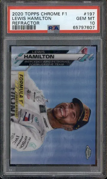 2020 Topps Chrome Formula 1 Refractor #197 Lewis Hamilton PSA 10