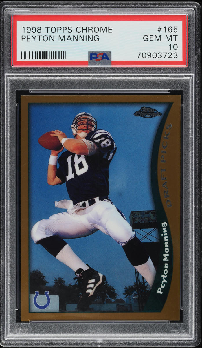 1998 Topps Chrome Peyton Manning ROOKIE #165 PSA 10 GEM MINT