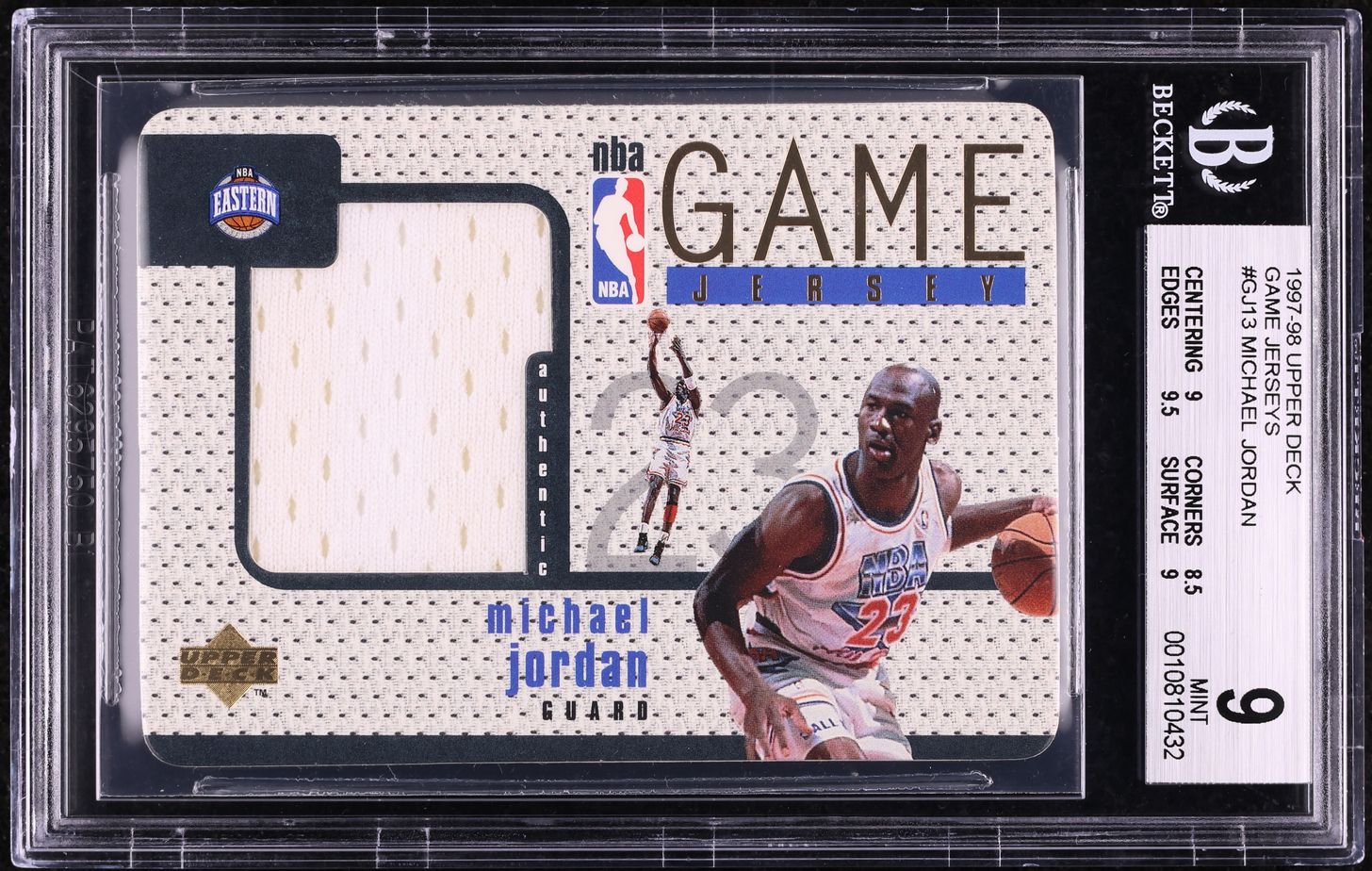 1997 Upper Deck Game Jersey Michael Jordan PATCH #GJ13 BGS 9 MINT