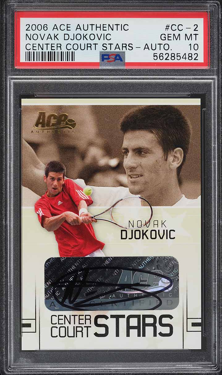 2006 Ace Authentic Center Court Stars Novak Djokovic ROOKIE AUTO #CC-2 PSA 10